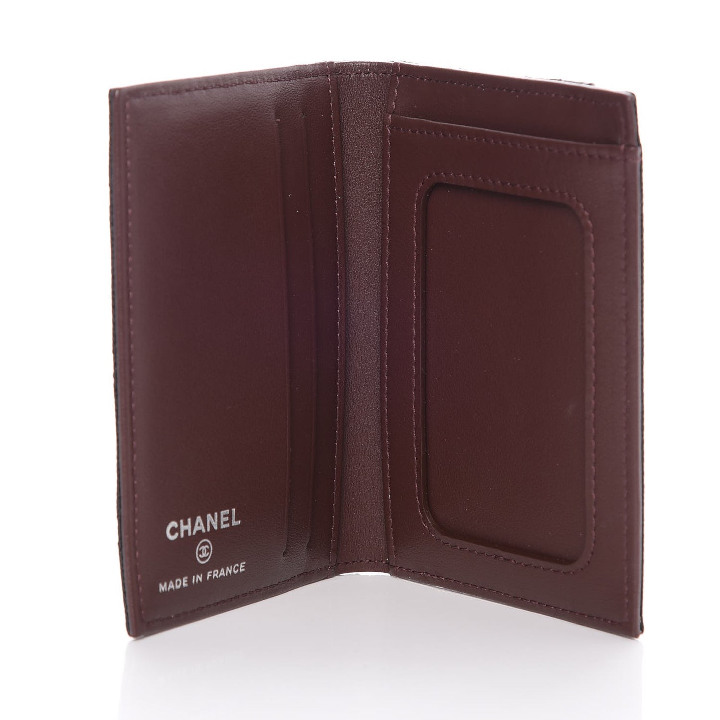 Caviar Quilted Card Holder Wallet Black