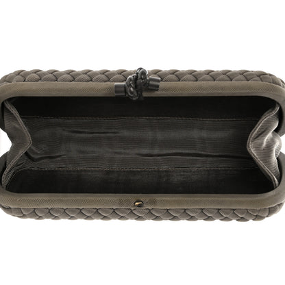 Bottega Veneta Satin Intreccio Impero Stretch Knot Clutch Taupe 5 of 9