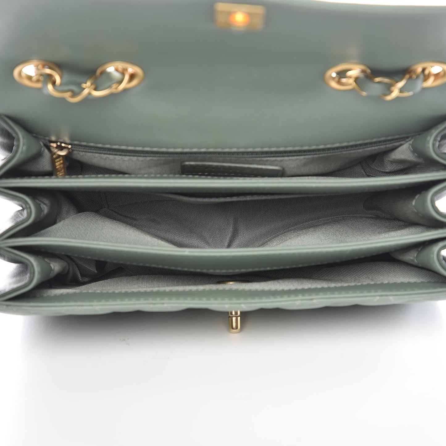 Lambskin Quilted Coco Vintage Flap Green