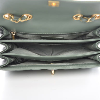 Chanel Lambskin Quilted Coco Vintage Flap Green 6 of 14