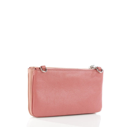 Miu Miu Goatskin Madras Bi-Color Crossbody Bag Orchidea 3 of 8