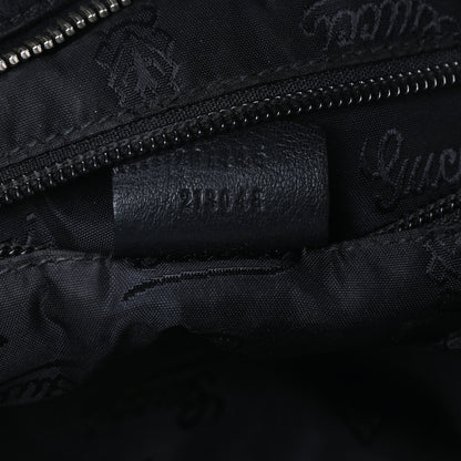 Gucci Guccissima Medium Flat Messenger Bag Black 7 of 10