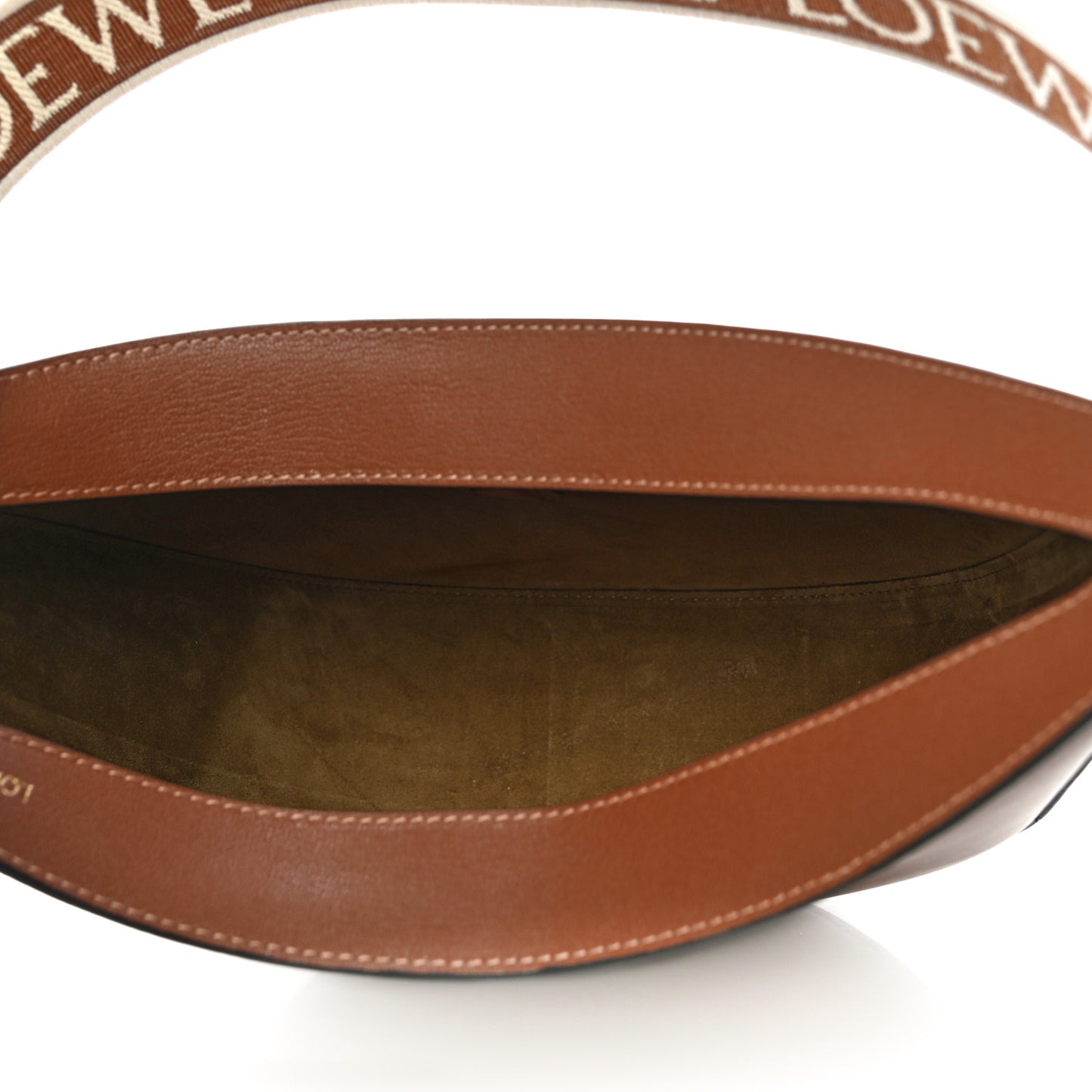 Satin Calfskin Jacquard Luna Bag Pecan