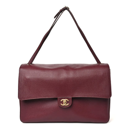 Chanel Grained Calfskin Souplissimo Maxi Flap Burgundy 1 of 11