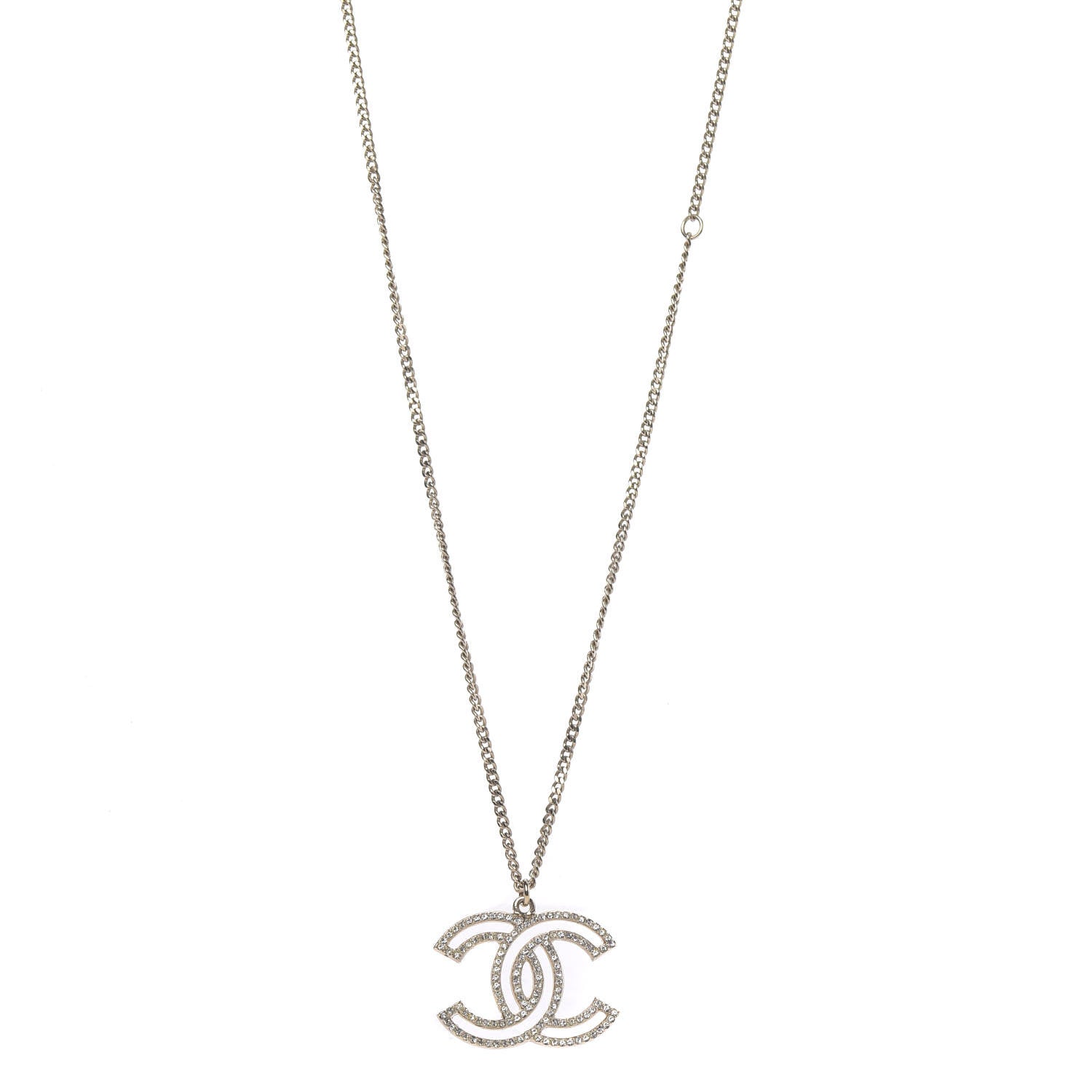 Chanel Crystal CC 100 Anniversary Necklace Gold 1 of 6