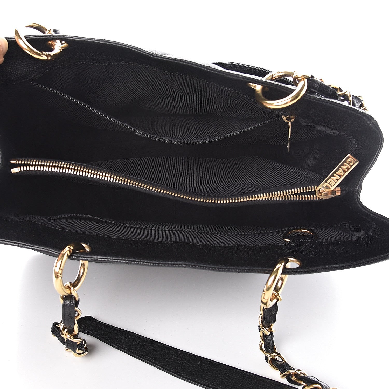 Chanel Caviar Quilted Grand Shopping Tote GST Black 5 of 15