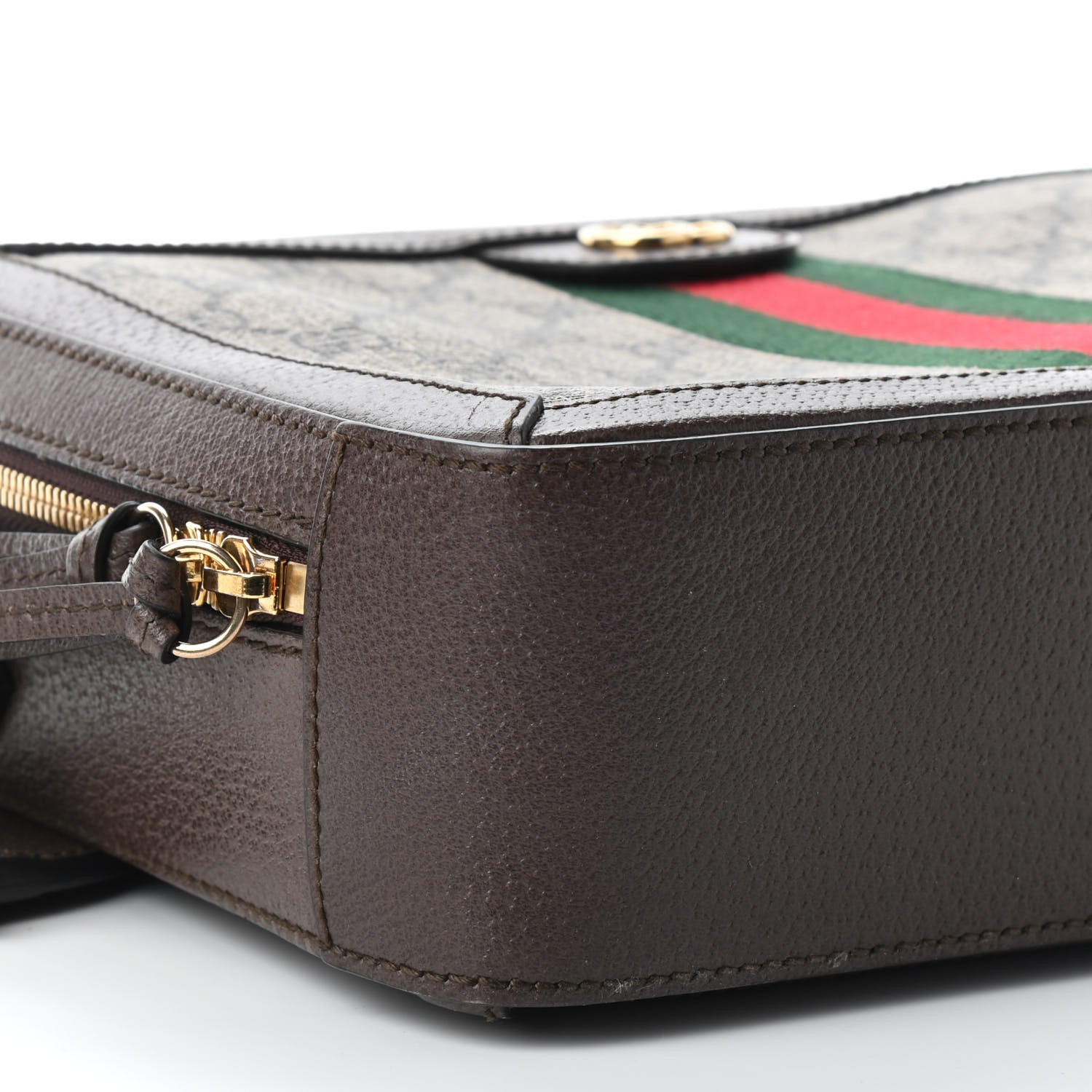 Gucci GG Supreme Web Small Ophidia Top Handle Shoulder Bag Brown 8 of 9