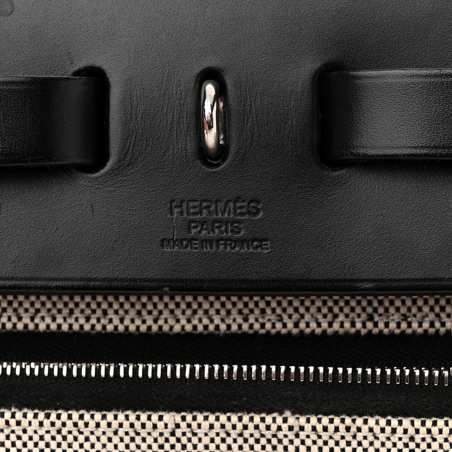 Hermes Toile H Berline Vache Hunter Herbag Zip PM 31 Black Ecru 7 of 11