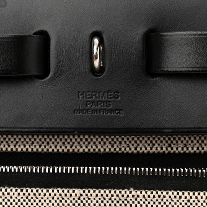 Hermes Toile H Berline Vache Hunter Herbag Zip PM 31 Black Ecru 7 of 11