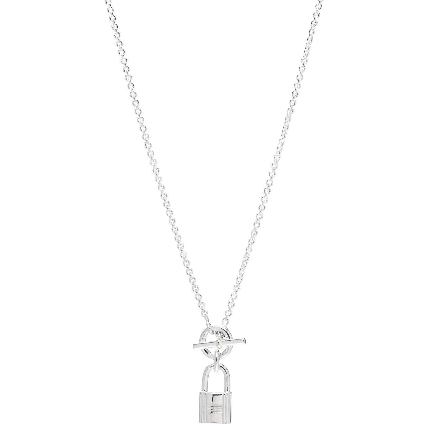 Sterling Silver Cadenas Kelly Lock Pendant Necklace