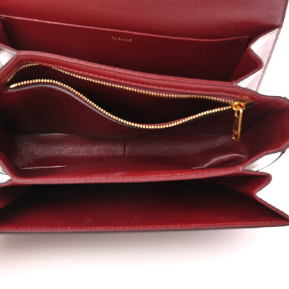 Celine Shiny Calfskin Medium Triomphe Light Burgundy 5 of 15