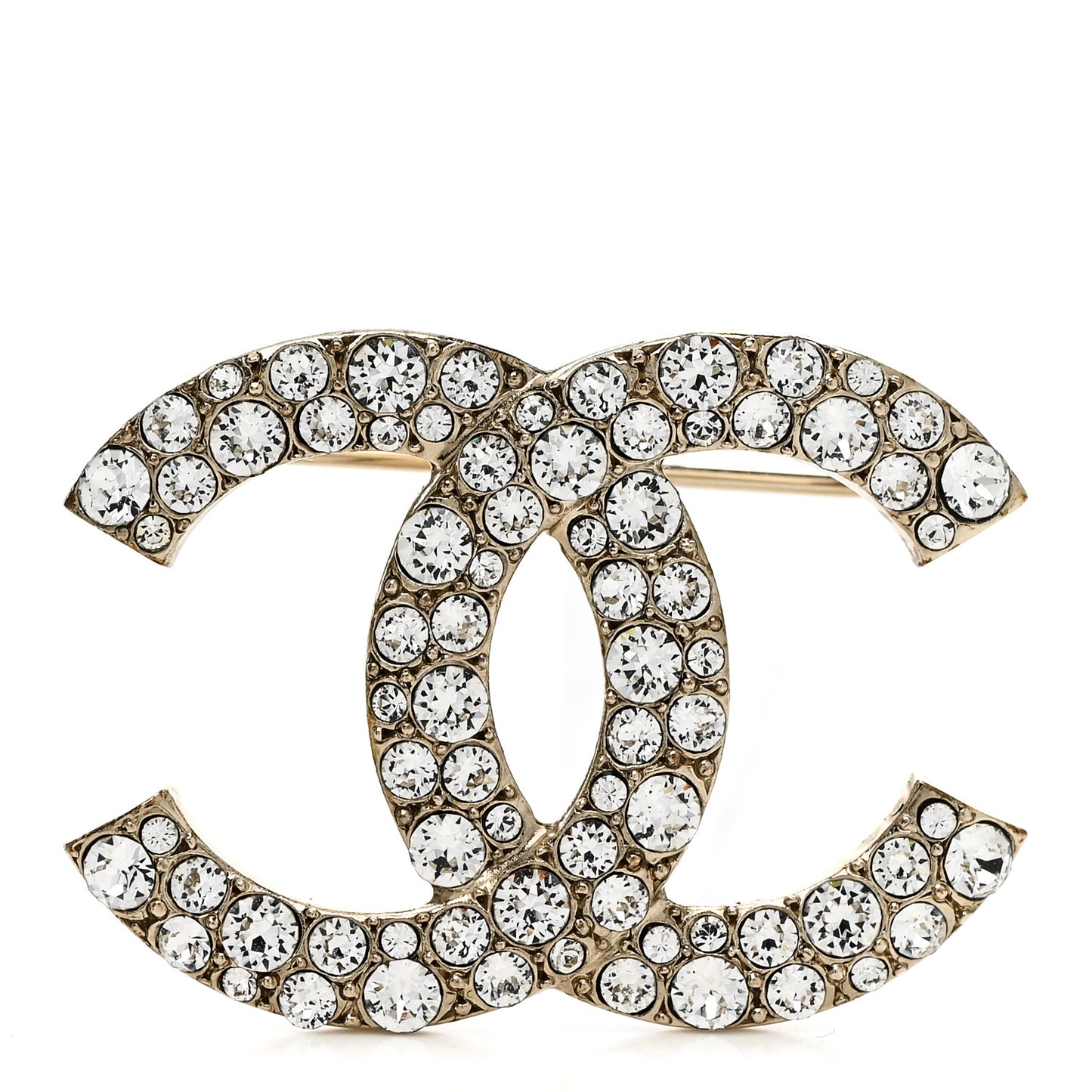 Crystal Palais Garnier CC Brooch Gold