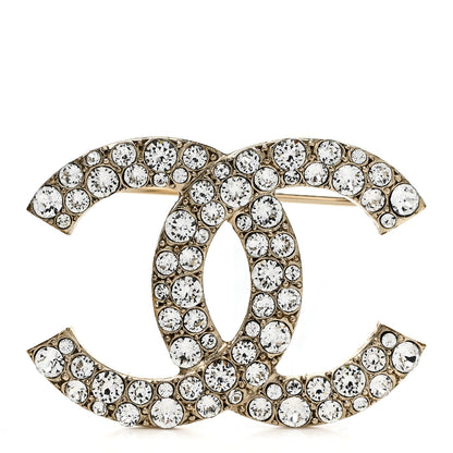 Chanel Crystal Palais Garnier CC Brooch Gold 1 of 5
