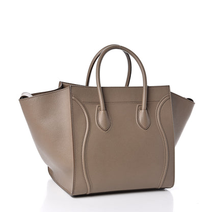 Celine Grained Calfskin Medium Phantom Luggage Taupe 3 of 10