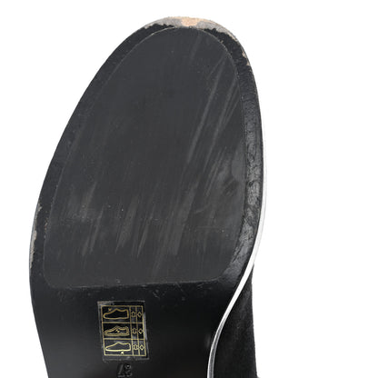 Valentino Garavani Suede VLogo 30mm Ankle Boots 37 Black 10 of 11