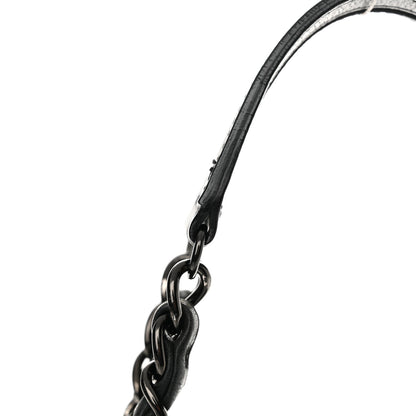 Chanel Iridescent Calfskin Stitched Just Mademoiselle Bowling Bag Black 11 of 14