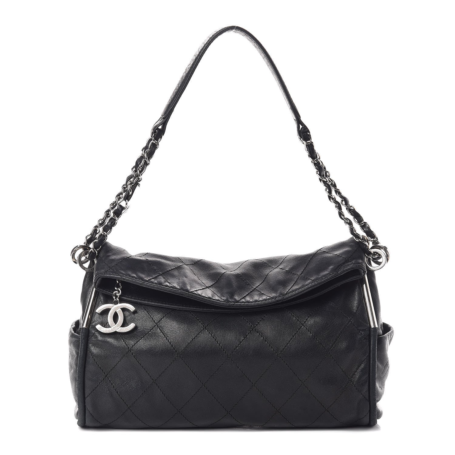 Chanel Lambskin Stitched Medium Ultimate Soft Tote Black 1 of 12