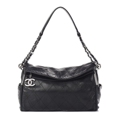 Chanel Lambskin Stitched Medium Ultimate Soft Tote Black 1 of 12