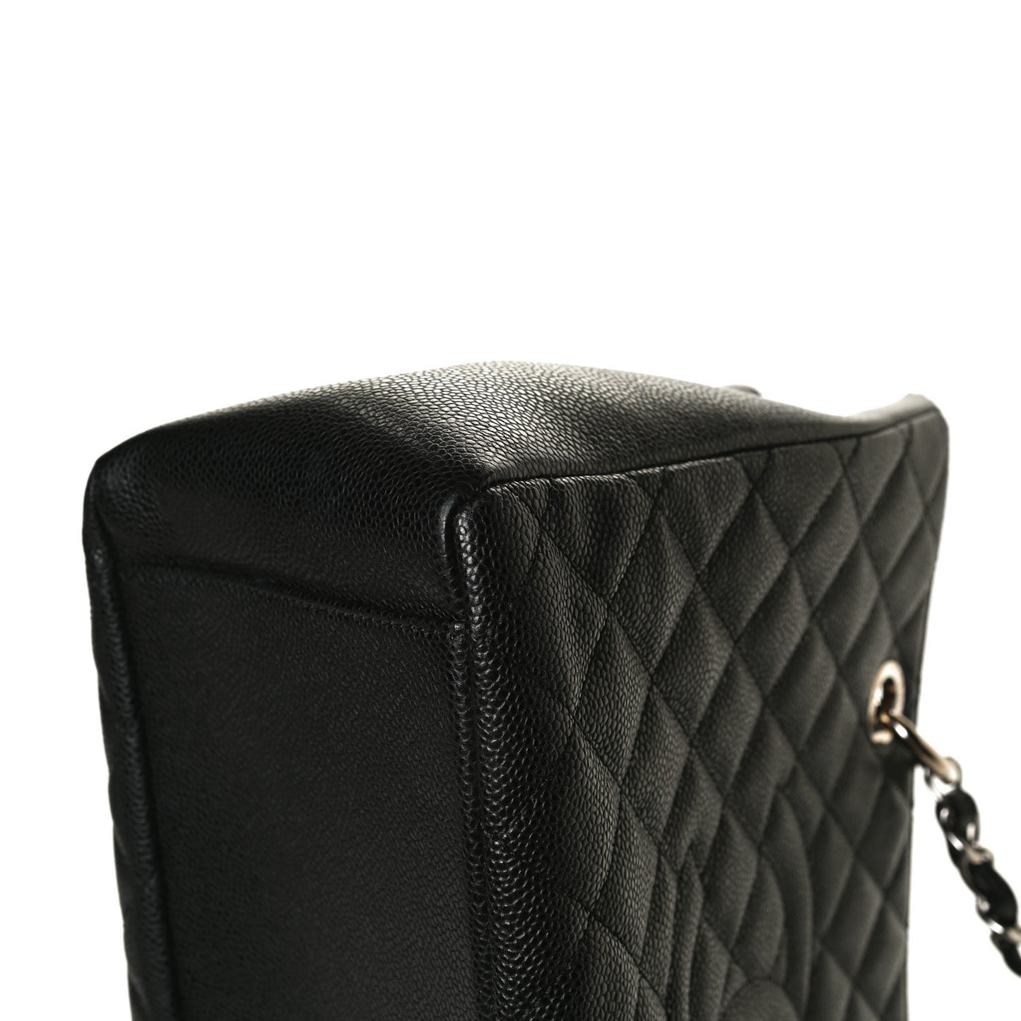 Caviar Quilted Grand Shopping Tote GST Black