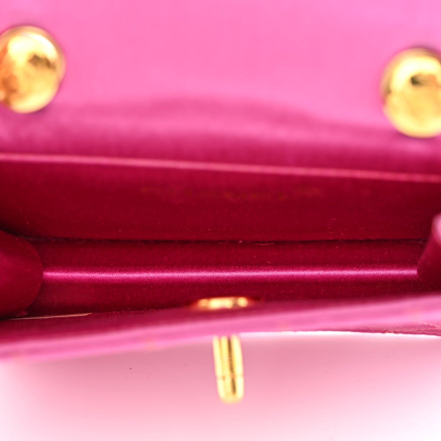Satin Quilted Mini Square Flap Pink