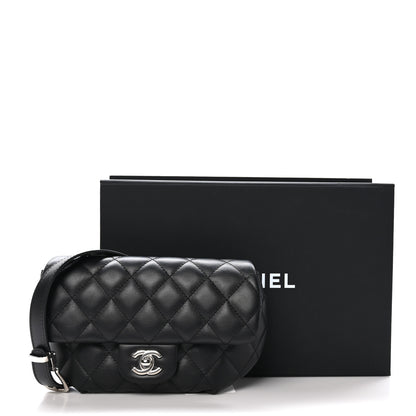 Chanel Calfskin Quilted CC Uniform Flap Belt Bag Black 12 of 12