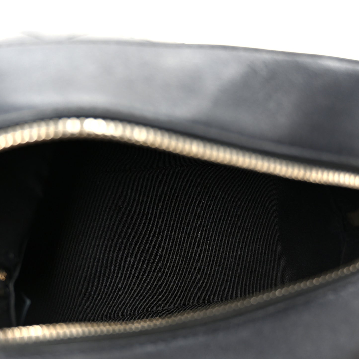 Calfskin Stitched Covered CC Camera Case Bag Black