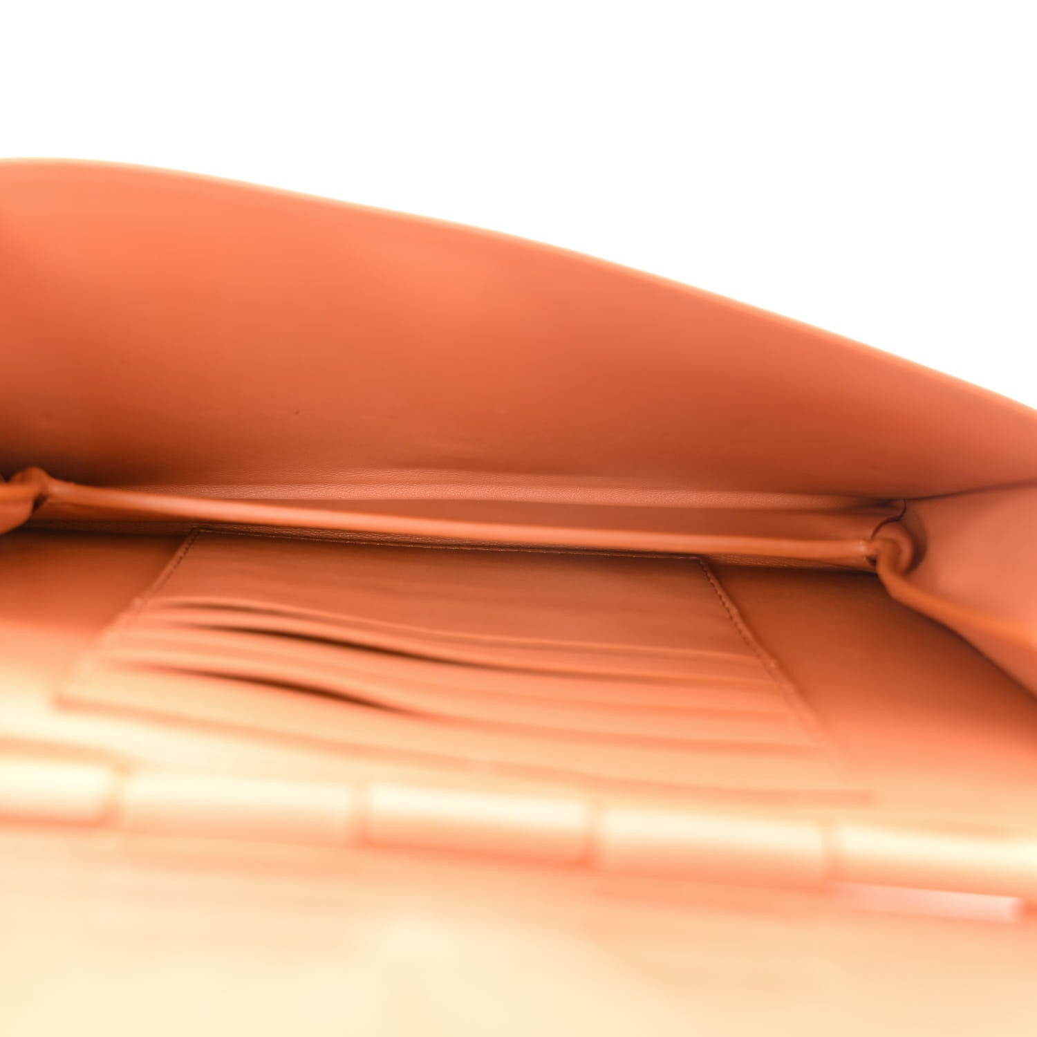 Bottega Veneta Calfskin Embossed Envelope Wallet Crossbody Bag Tan 5 of 10