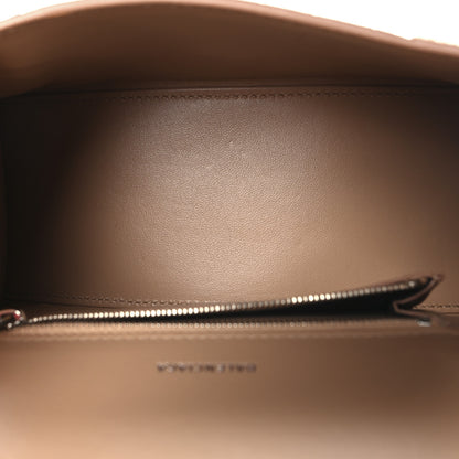 Balenciaga Shiny Calfskin Monochrome Crocodile Embossed Small Hourglass Top Handle Bag Nude Beige 5 of 9