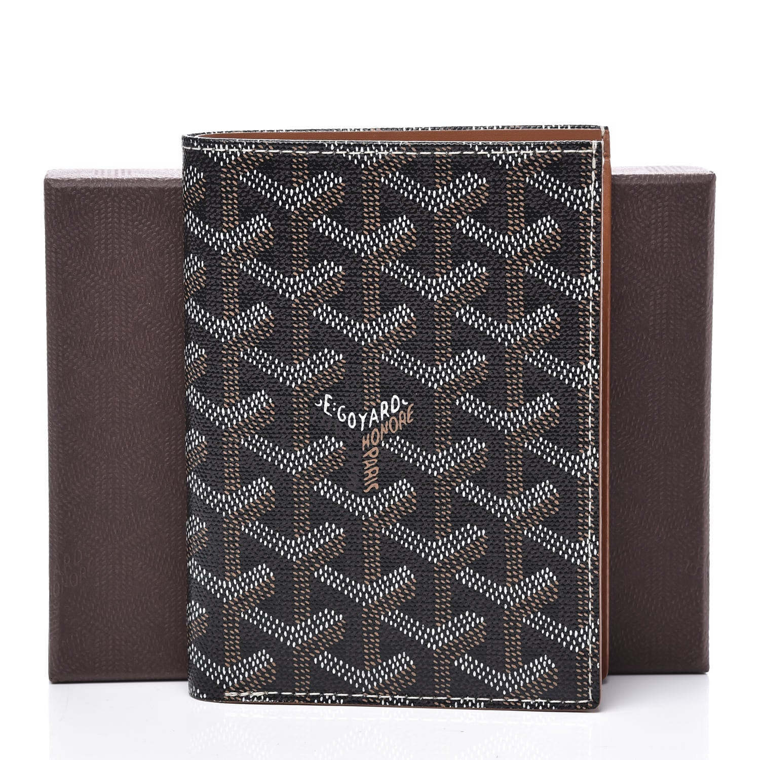 Goyard Goyardine Grenelle Passport Wallet Black Gold 10 of 10