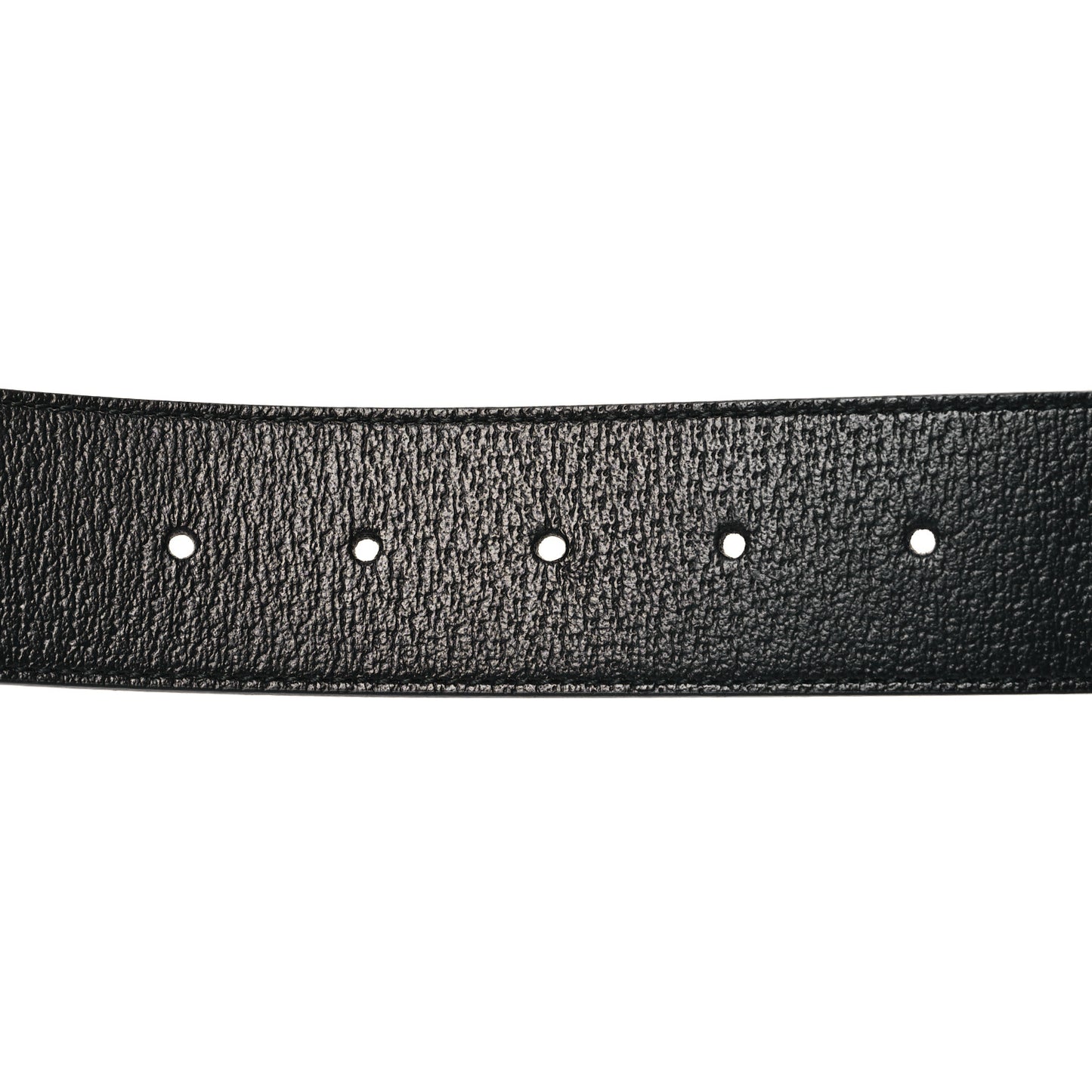 Textured Dollar Calfskin Nickel Double G 40mm Belt 85 34 Black 85/34 Black