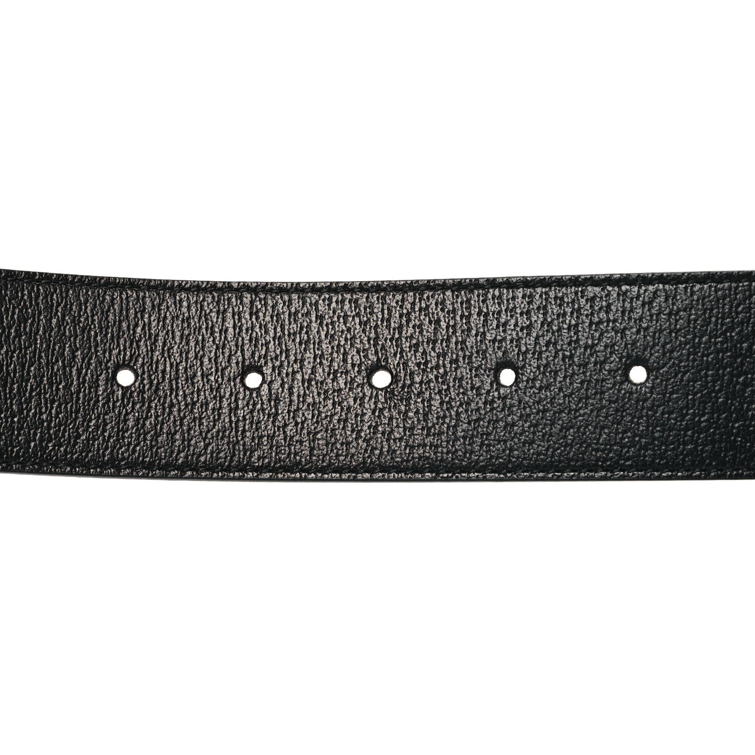 Gucci Textured Dollar Calfskin Nickel Double G 40mm Belt 85 34 Black 85/34 Black 3 of 5