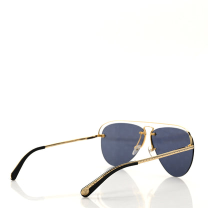 Louis Vuitton Metal Monogram Grease Sunglasses Z1172W Gold 4 of 8
