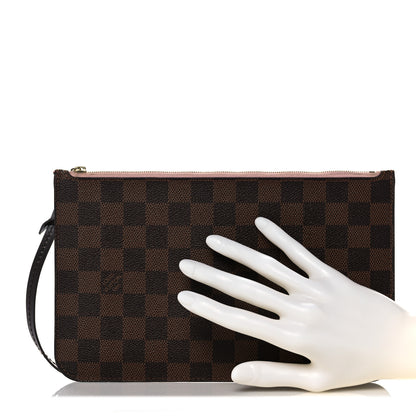 Louis Vuitton Damier Ebene Neverfull MM GM Pochette Rose Ballerine 2 of 8