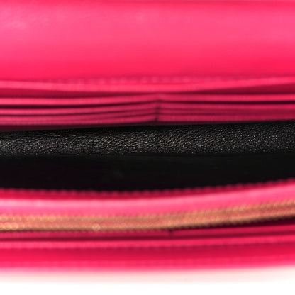 Saint Laurent Grain De Poudre Monogram Chain Wallet Bubblegum Bubblegum 5 of 9