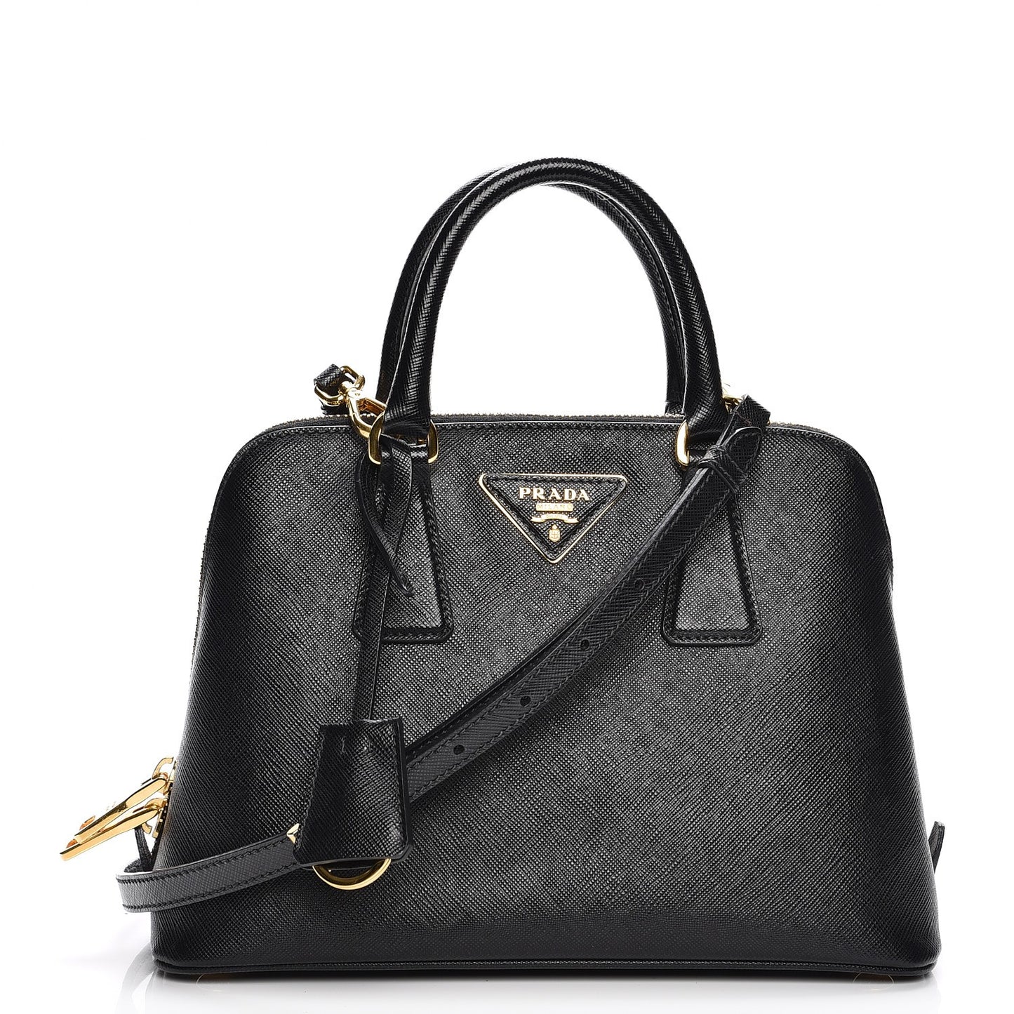 Saffiano Lux Small Promenade Tote Black