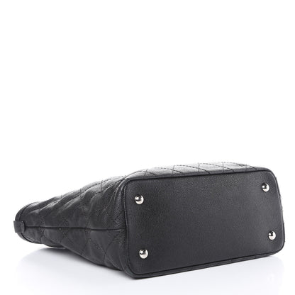 Chanel Grained Calfskin Quilted Small Daily Shopping Tote Black 4 of 14