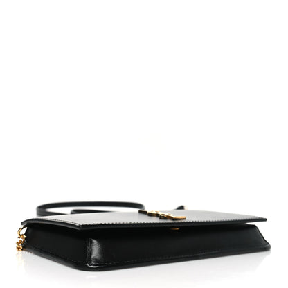 Saint Laurent Grained Calfskin Monogram Phone Holder Crossbody Black 4 of 10