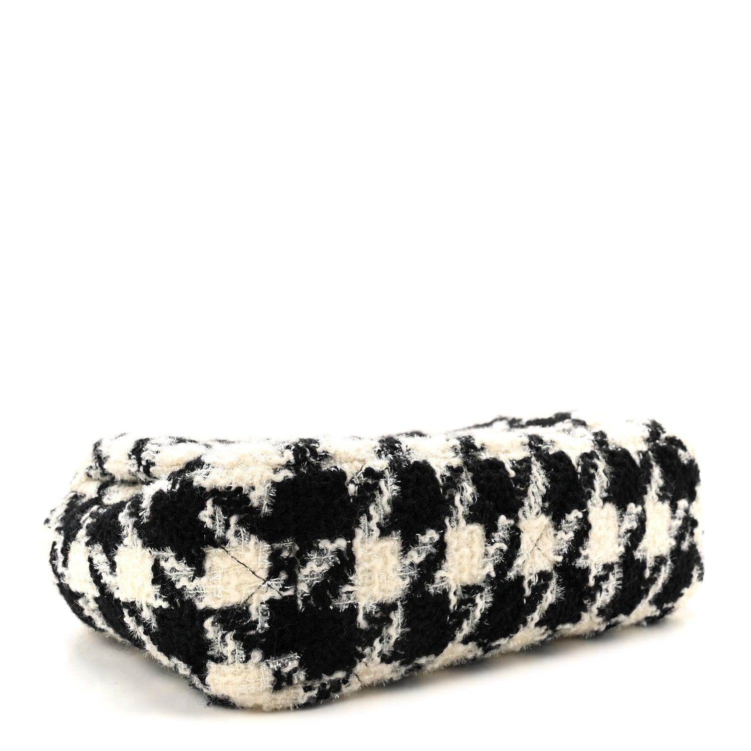 Chanel Tweed Quilted Medium Chanel 19 Flap Black Ecru White 4 of 10