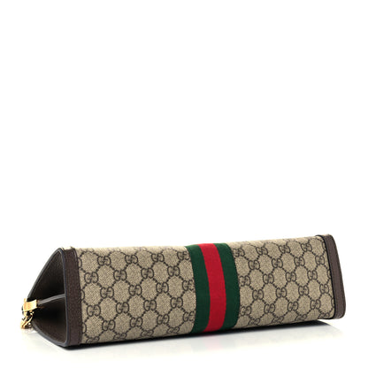 Gucci GG Supreme Monogram Web Medium Ophidia Chain Shoulder Bag Brown 3 of 10