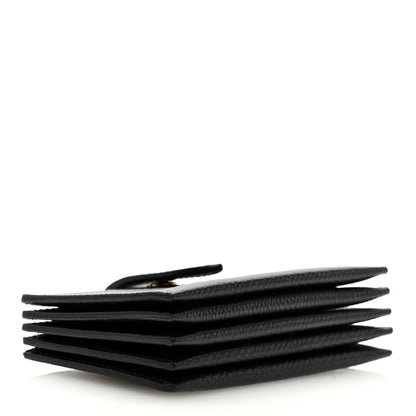 Celine Grained Shiny Calfskin Accordion Card Holder Black 4 of 8