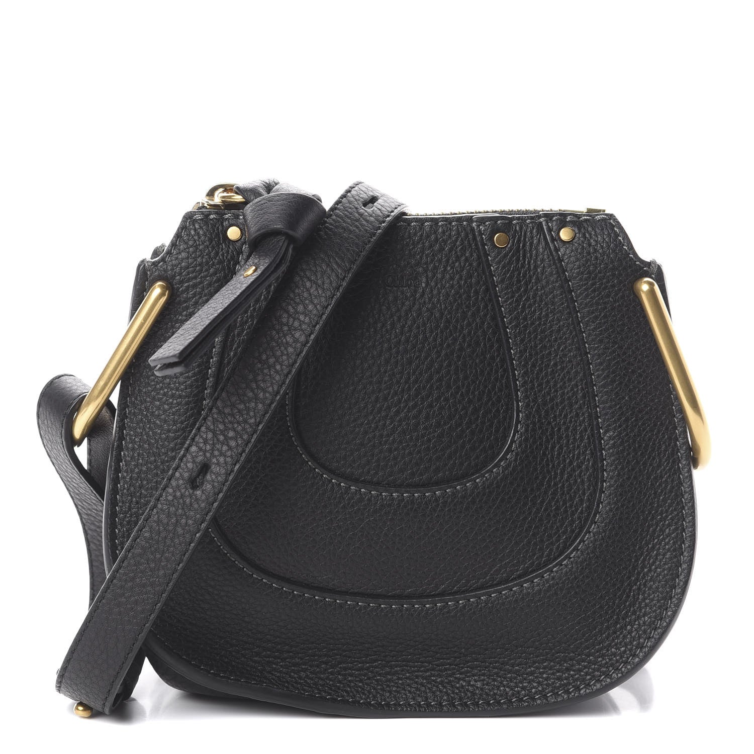 Chloe Grained Calfskin Nano Hayley Hobo Black 1 of 7