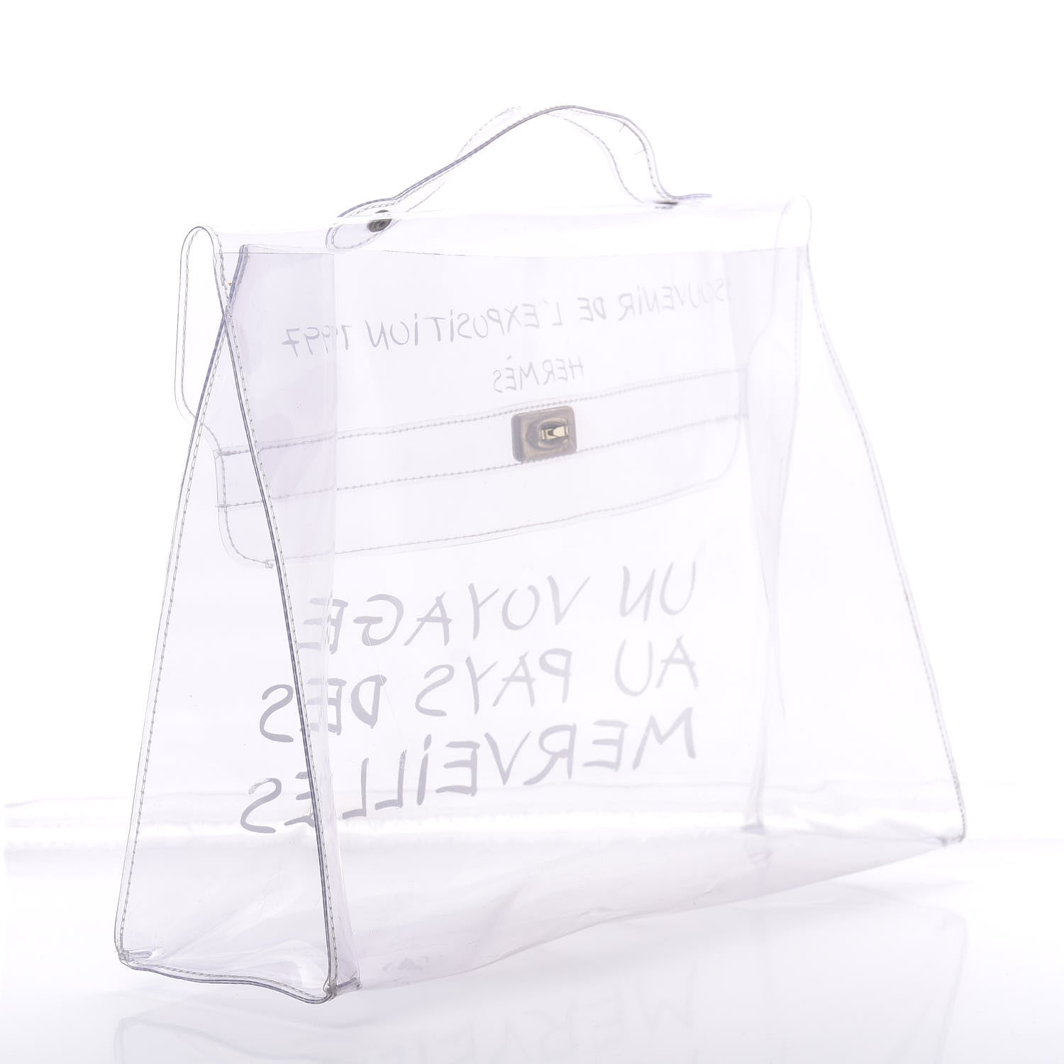 Hermes Vinyl Souvenir De L'Exposition Kelly Transparent 2 of 11