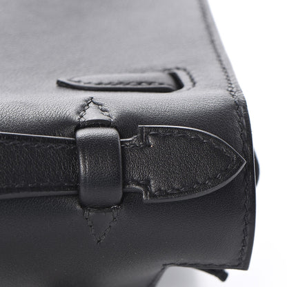 Hermes Swift Kelly Pochette Clutch Black 24 of 27