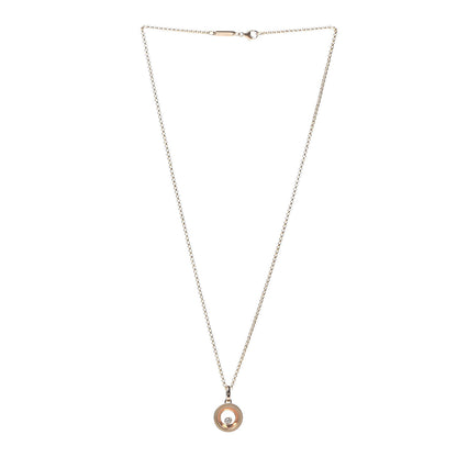 Chopard 18K Rose Gold Happy Diamonds Icons Round Pendant Necklace 3 of 7