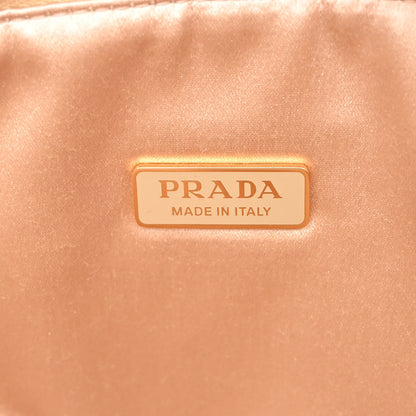 Prada Satin Crystal Triangle Crossbody Pouch Platino 6 of 10