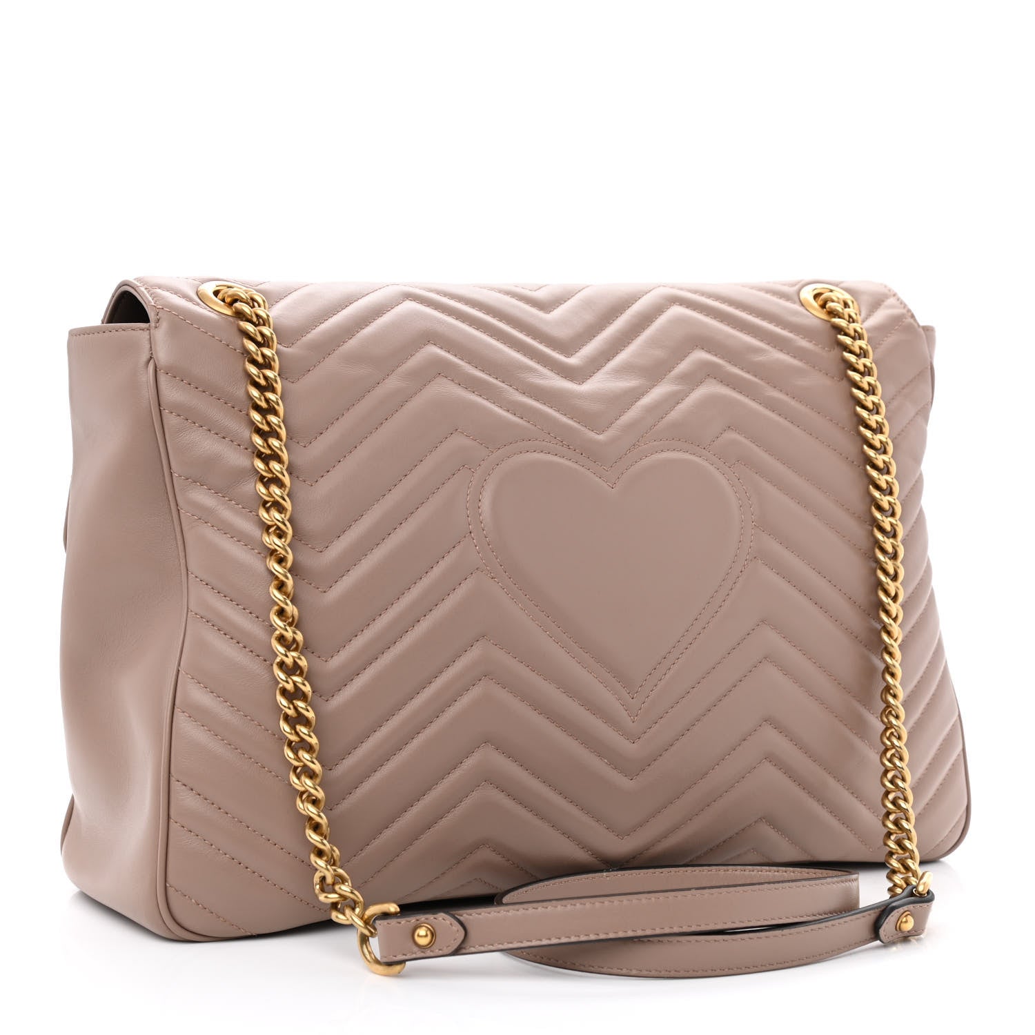 Gucci Calfskin Matelasse Large GG Marmont Shoulder Bag Porcelain Rose 5 of 21