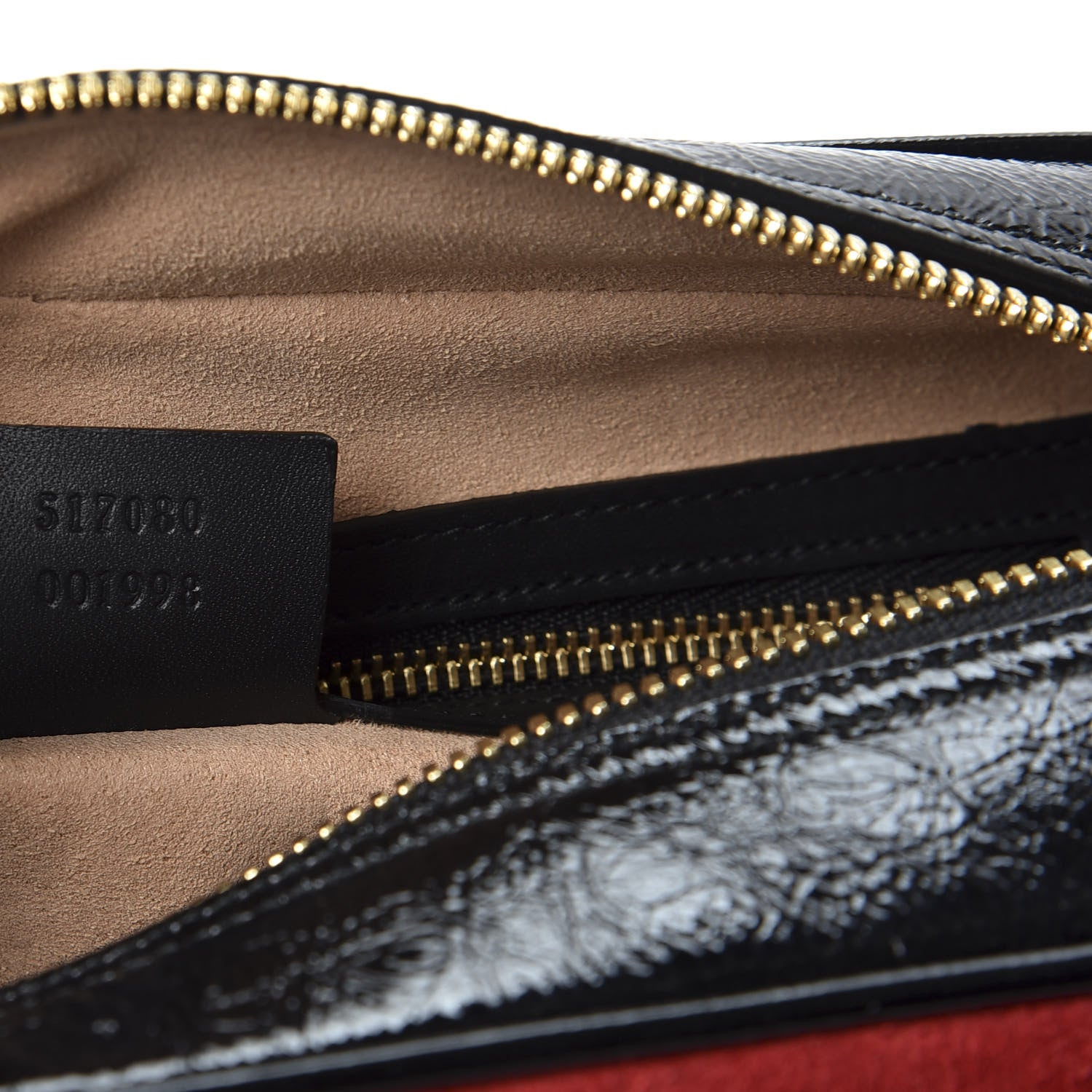 Gucci Suede Patent Web Small Ophidia Shoulder Bag Hibiscus Red Black 5 of 10