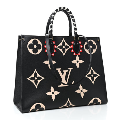 Louis Vuitton Empreinte Monogram Giant Crafty Onthego GM Black Creme 3 of 8