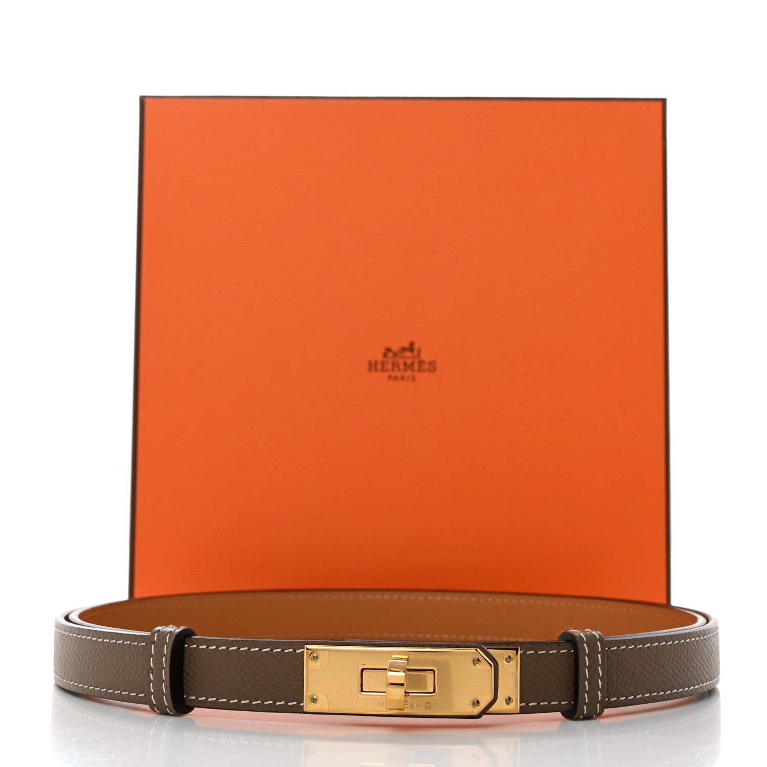 Hermes Epsom Kelly Belt Etoupe 4 of 4