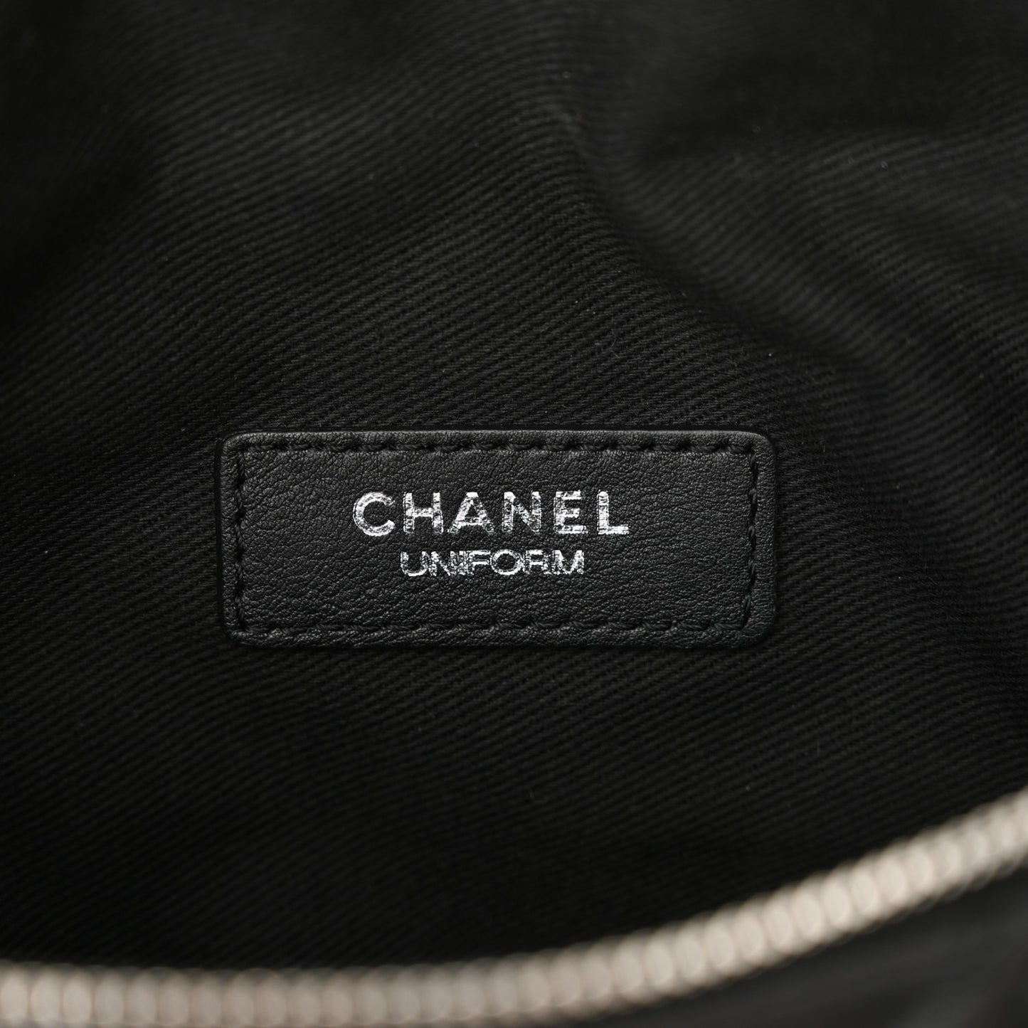 Calfskin Quilted Waist Belt Bag Black